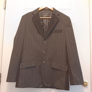 Marc Ecko Black Cut & Sew Pinstripe Corduroy Men's Small